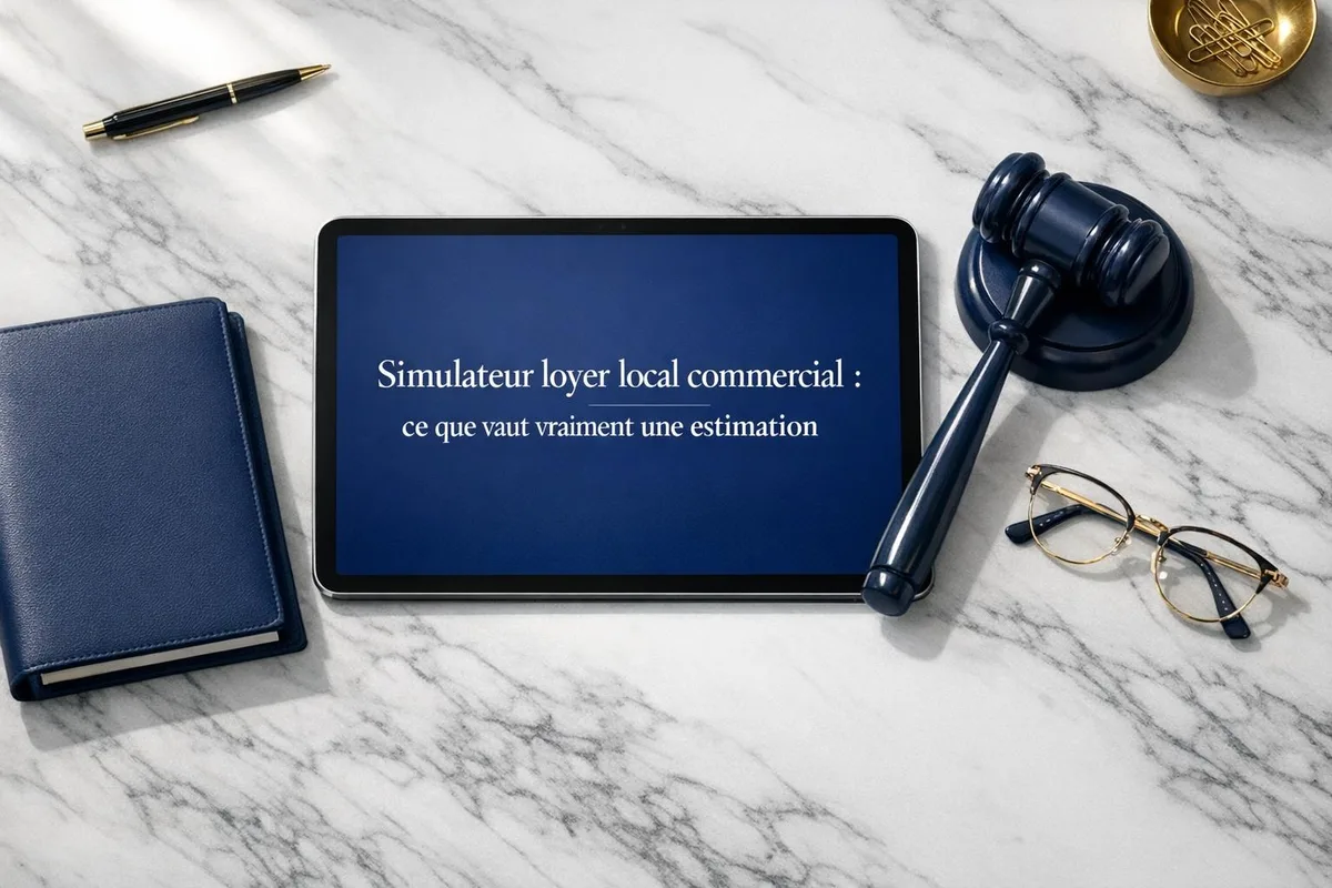 Commerçant consultant un tableau de données financières pour évaluer le loyer de son local professionnel
