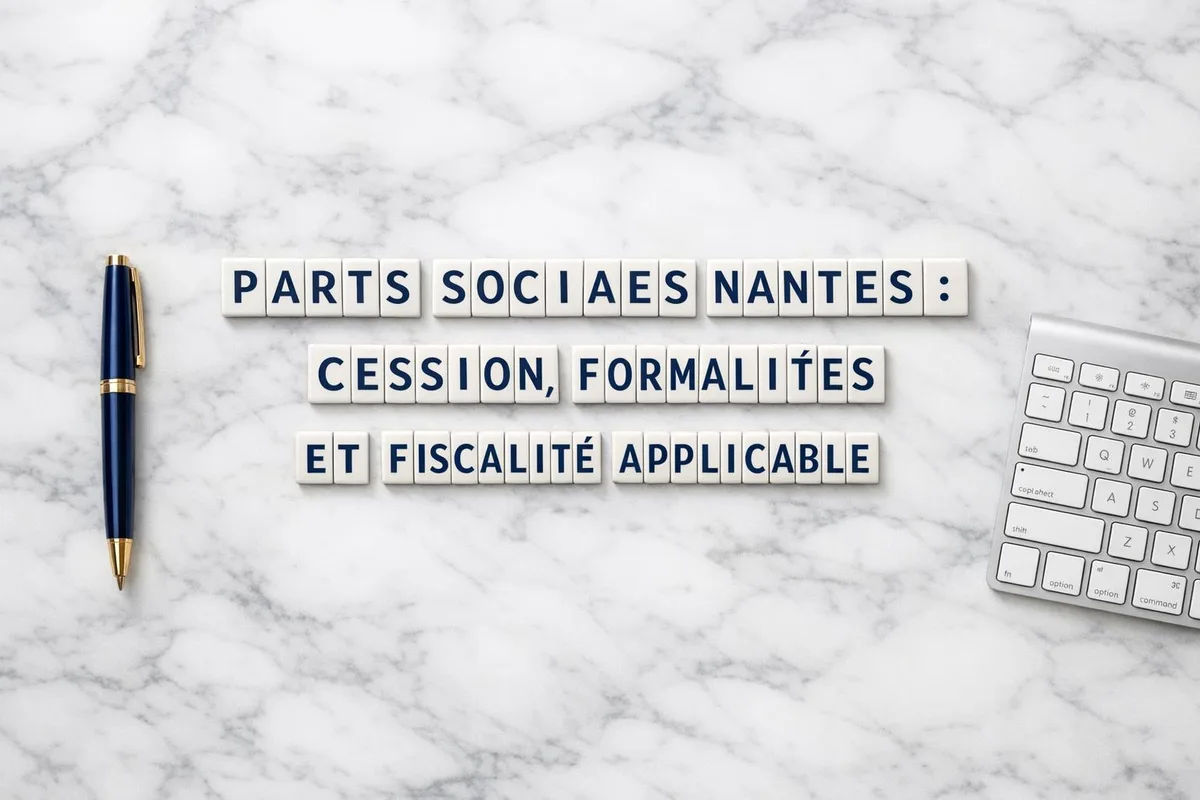 Contrat de nantissement de parts sociales signé avec registre du commerce et documents fiscaux