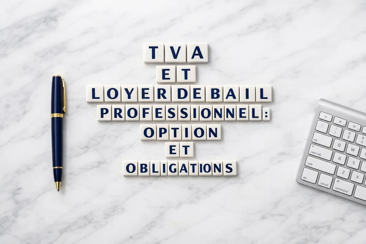 Clés et contrat de location sur un bureau pour illustrer les obligations fiscales du bail professionnel
