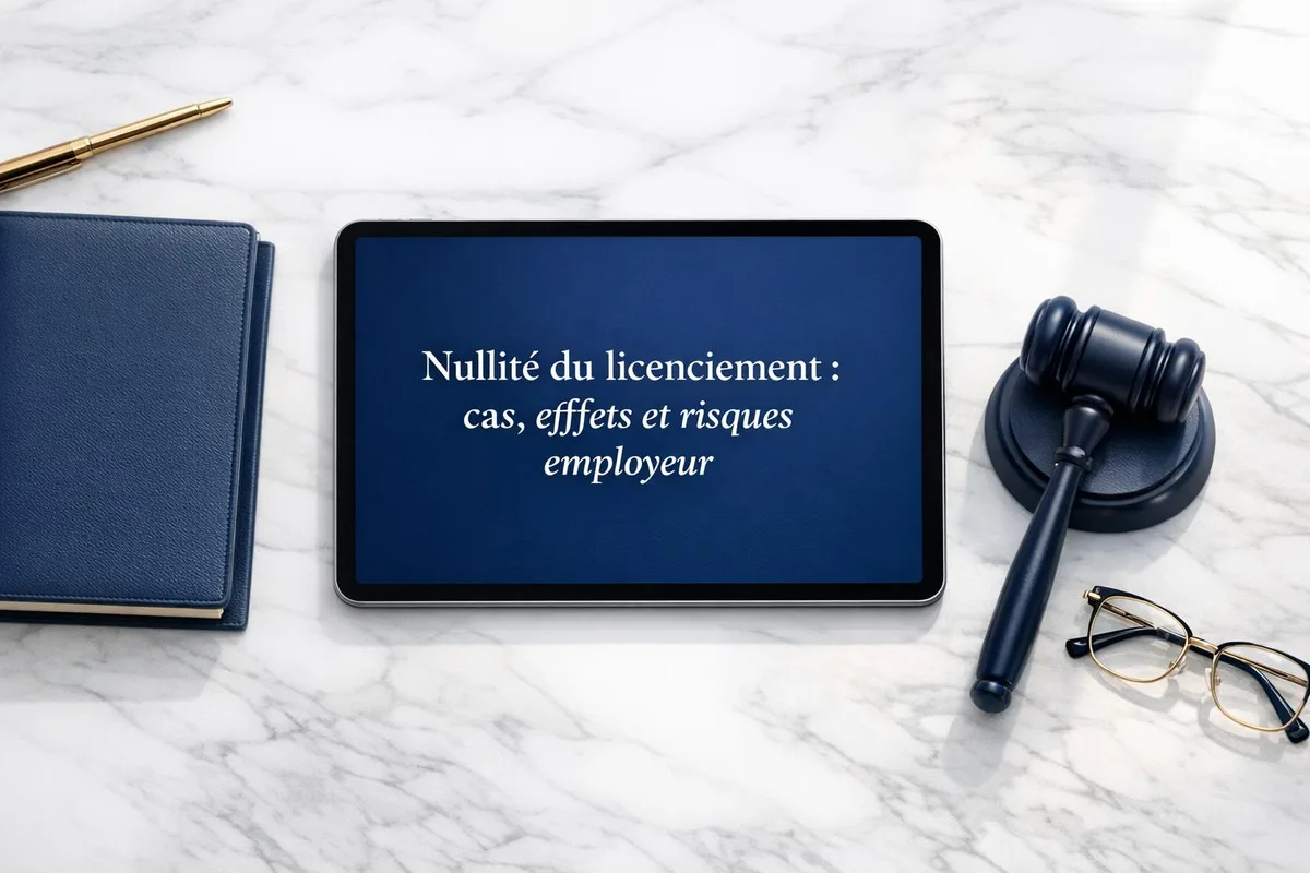 Employeur et salarié face à face lors d'un entretien de licenciement dans un bureau professionnel