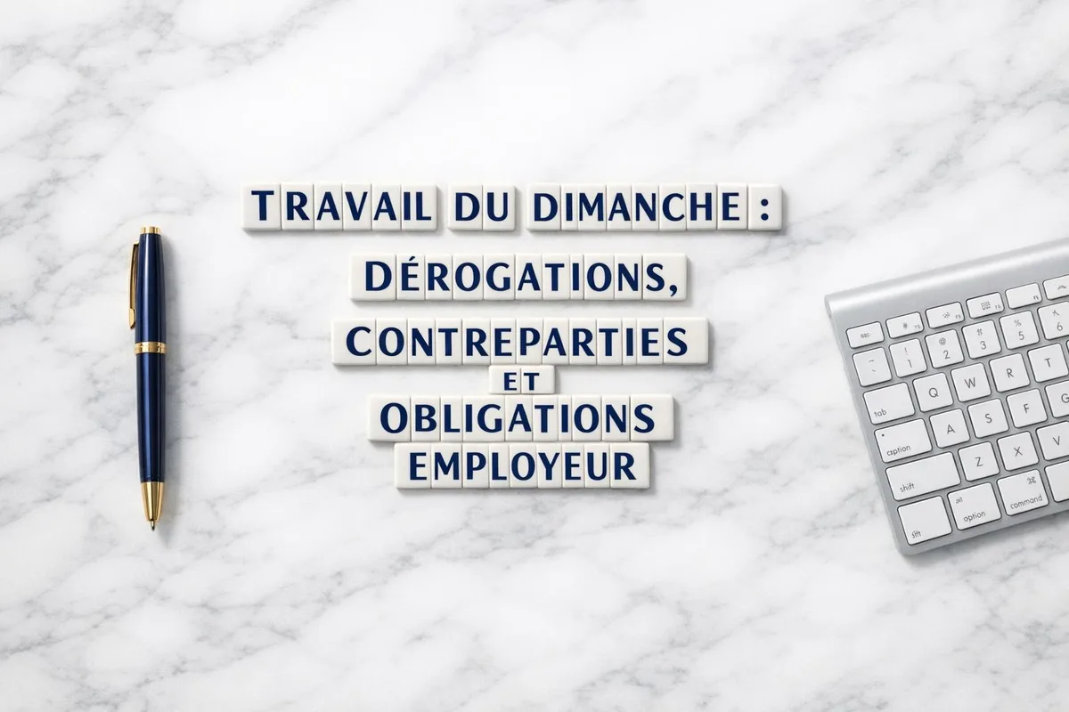 Employés au travail un dimanche dans un commerce de détail ouvert au public
