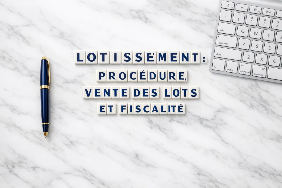 Plan d'aménagement d'un lotissement avec division parcellaire et voirie d'accès