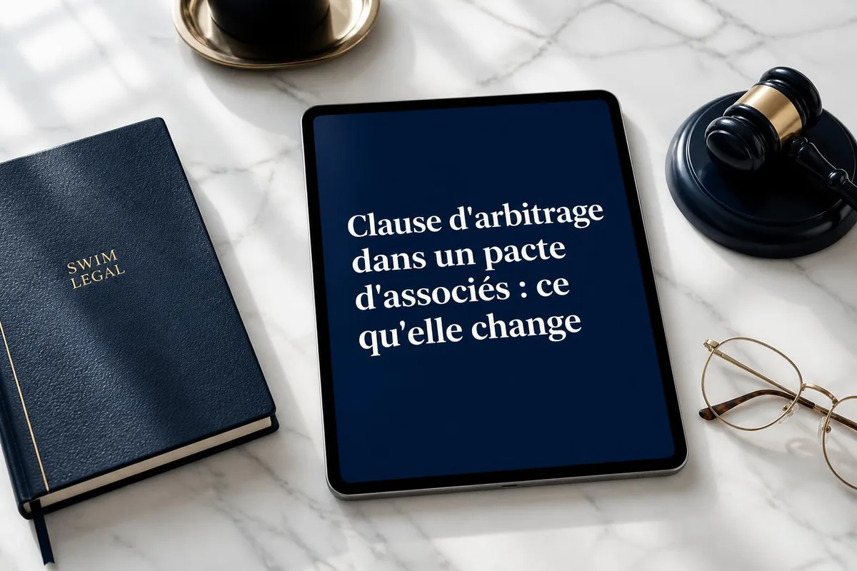 Associés signant un pacte avec clause de résolution des litiges par arbitrage