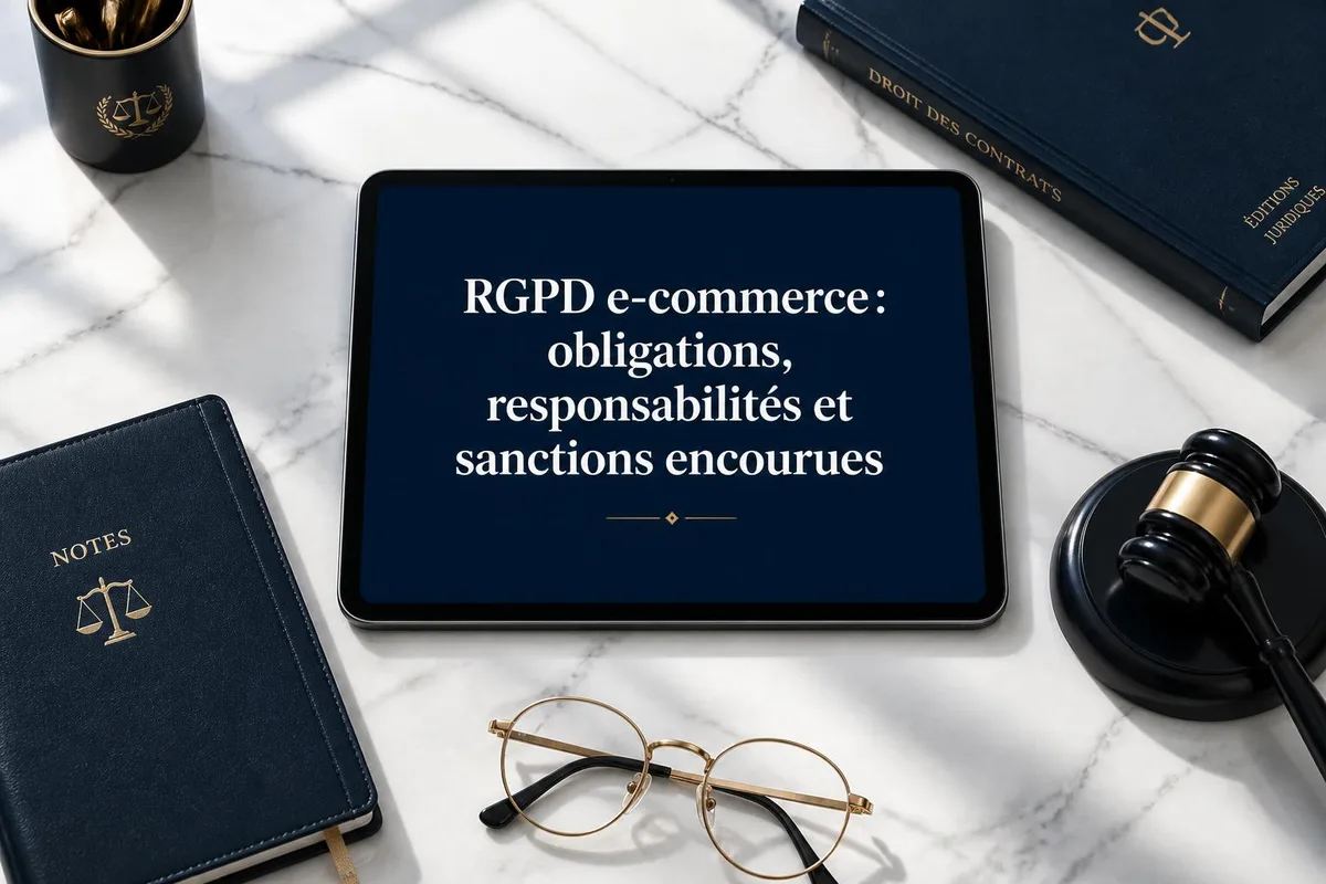 Écran d'ordinateur affichant une boutique en ligne avec cadenas de sécurité symbolisant la protection des données clients