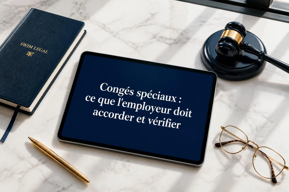 Calendrier et documents administratifs symbolisant la gestion des absences autorisées en entreprise