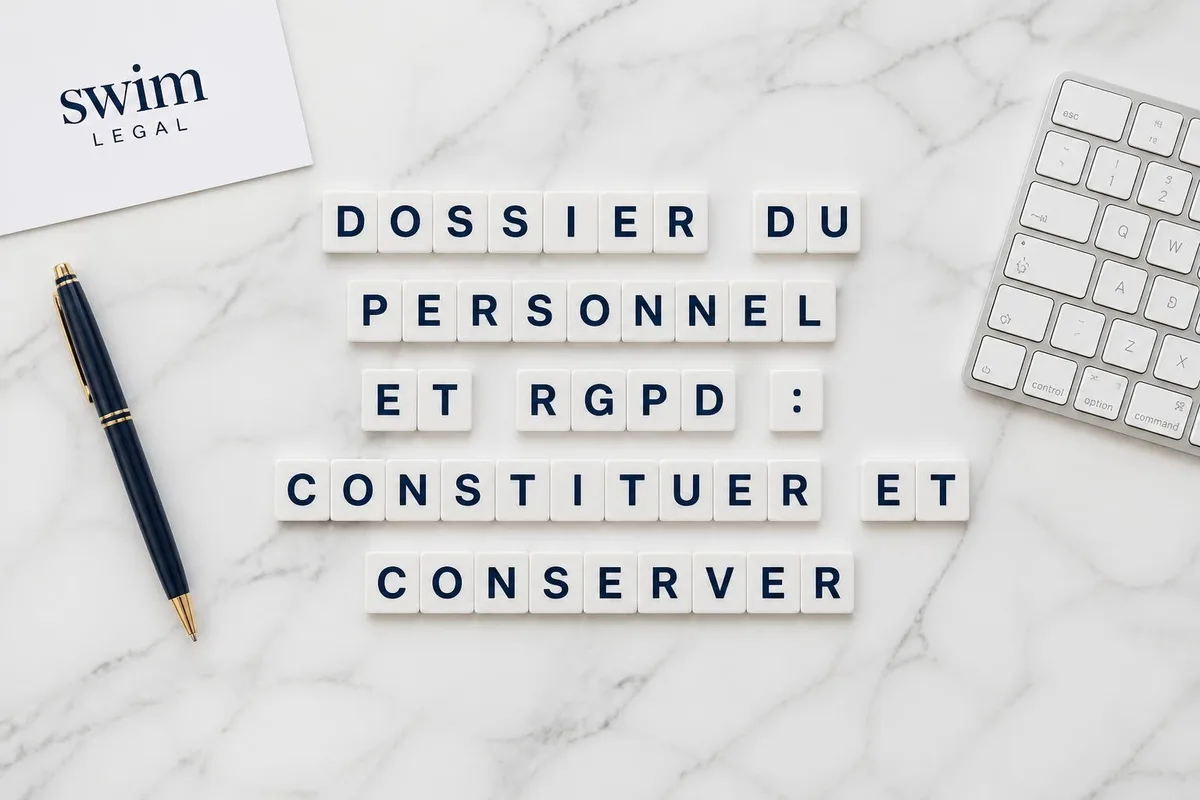 Dossier papier ouvert avec documents administratifs et pictogramme cadenas symbolisant la protection des données personnelles