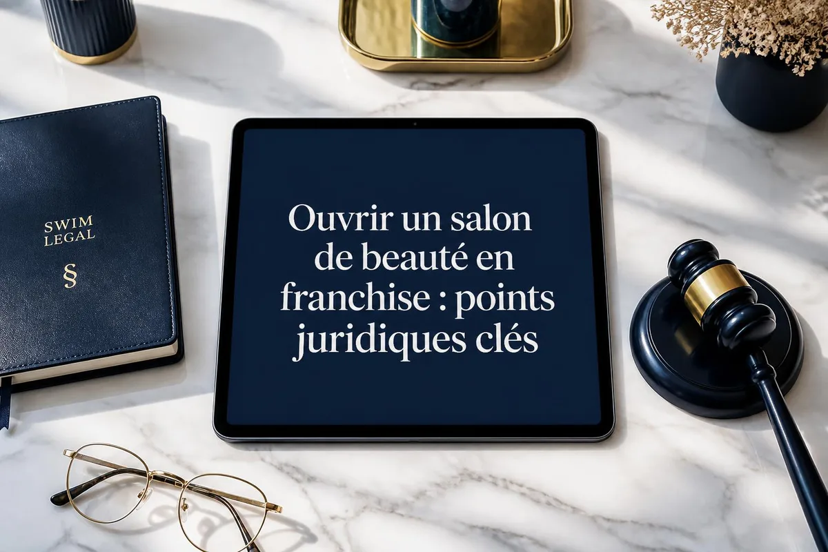 Professionnelle signant un contrat de franchise devant des documents juridiques sur un bureau