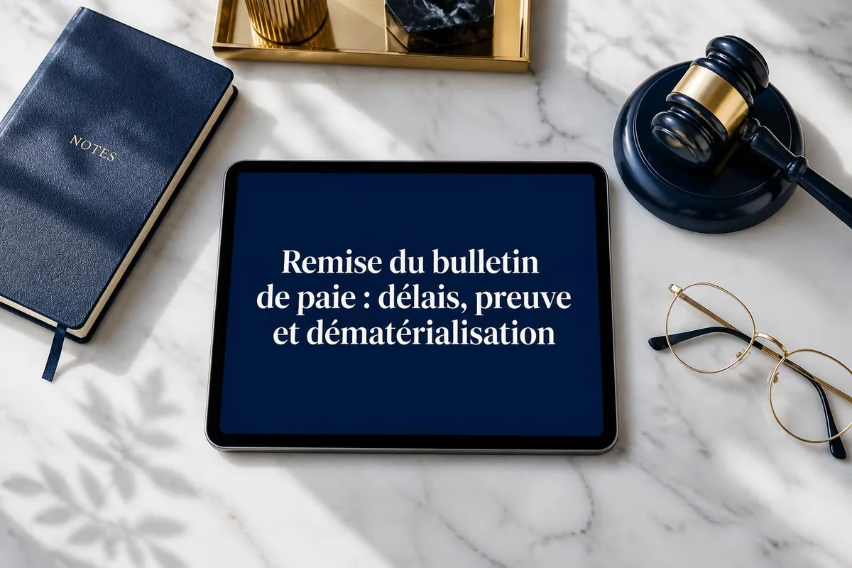 Employeur transmettant un bulletin de salaire à un salarié dans un contexte professionnel