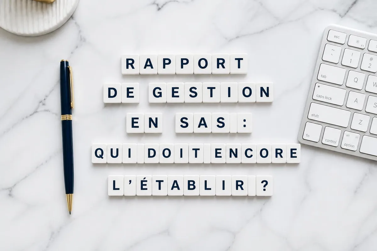 Dirigeant de SAS examinant des documents financiers et des tableaux de bord pour la préparation du rapport annuel