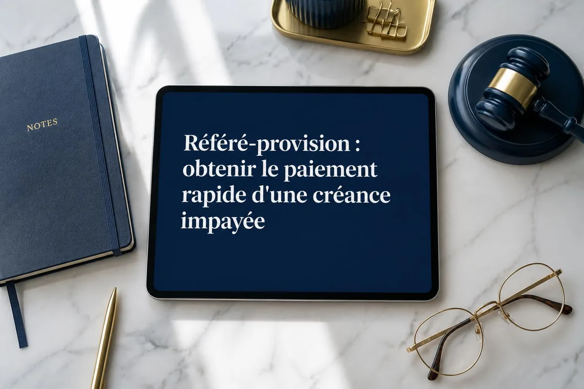 Juge examinant une requête en référé-provision lors d'une audience au tribunal pour créance impayée