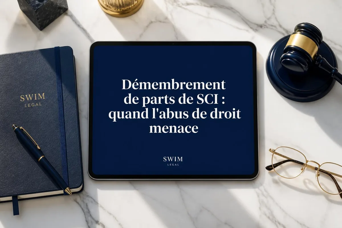 Usufruitier et nu-propriétaire signant un acte de démembrement devant notaire