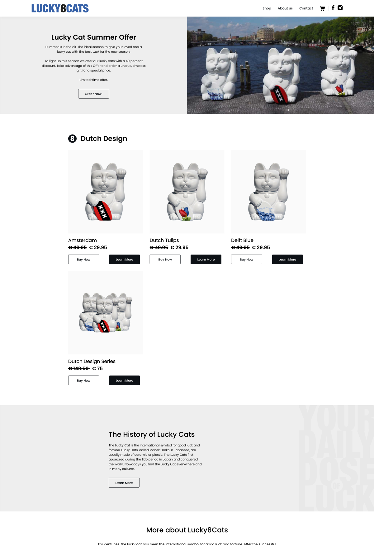 Lucky8cats website
