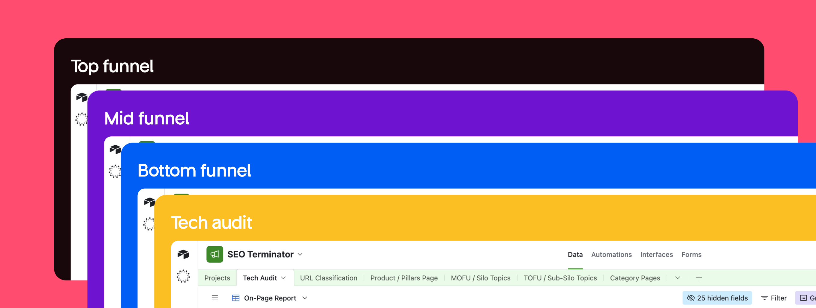 Dashboard met SEO-prestaties en zoekresultaten in Google.