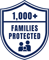 1,000+ Families Protected Badge