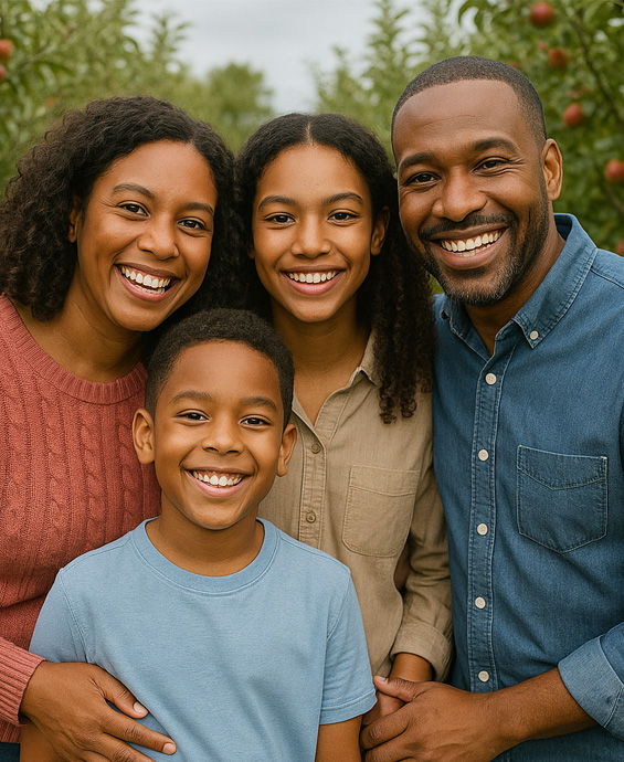Happy Young Family