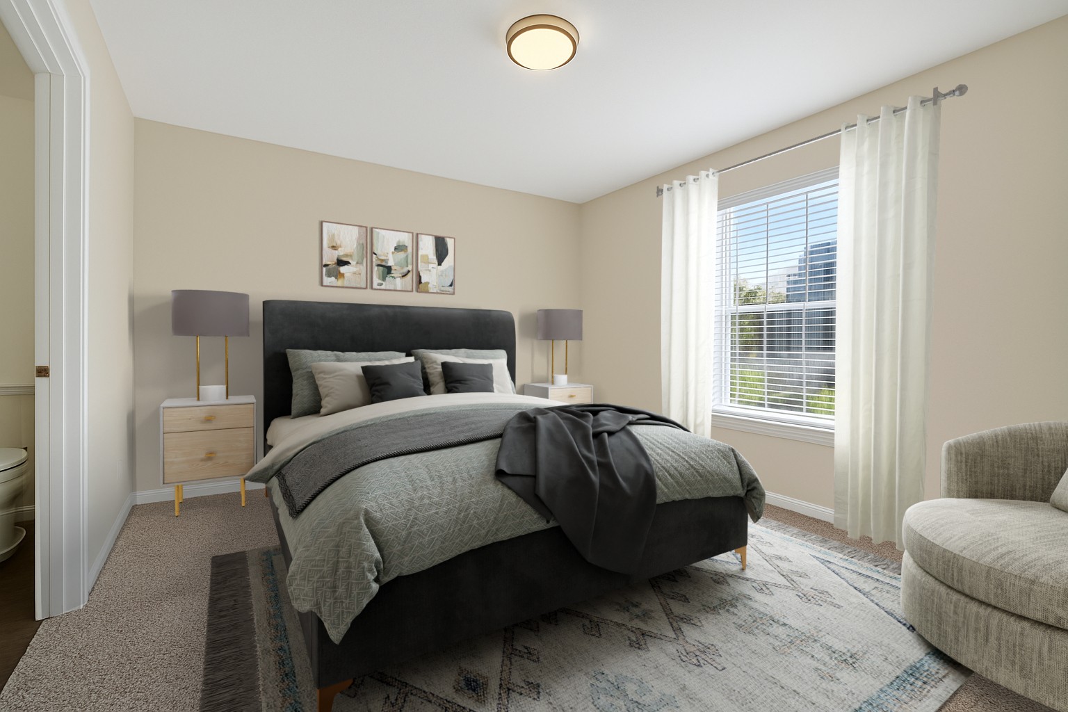 Virtually Staged C2P Bedroom 2