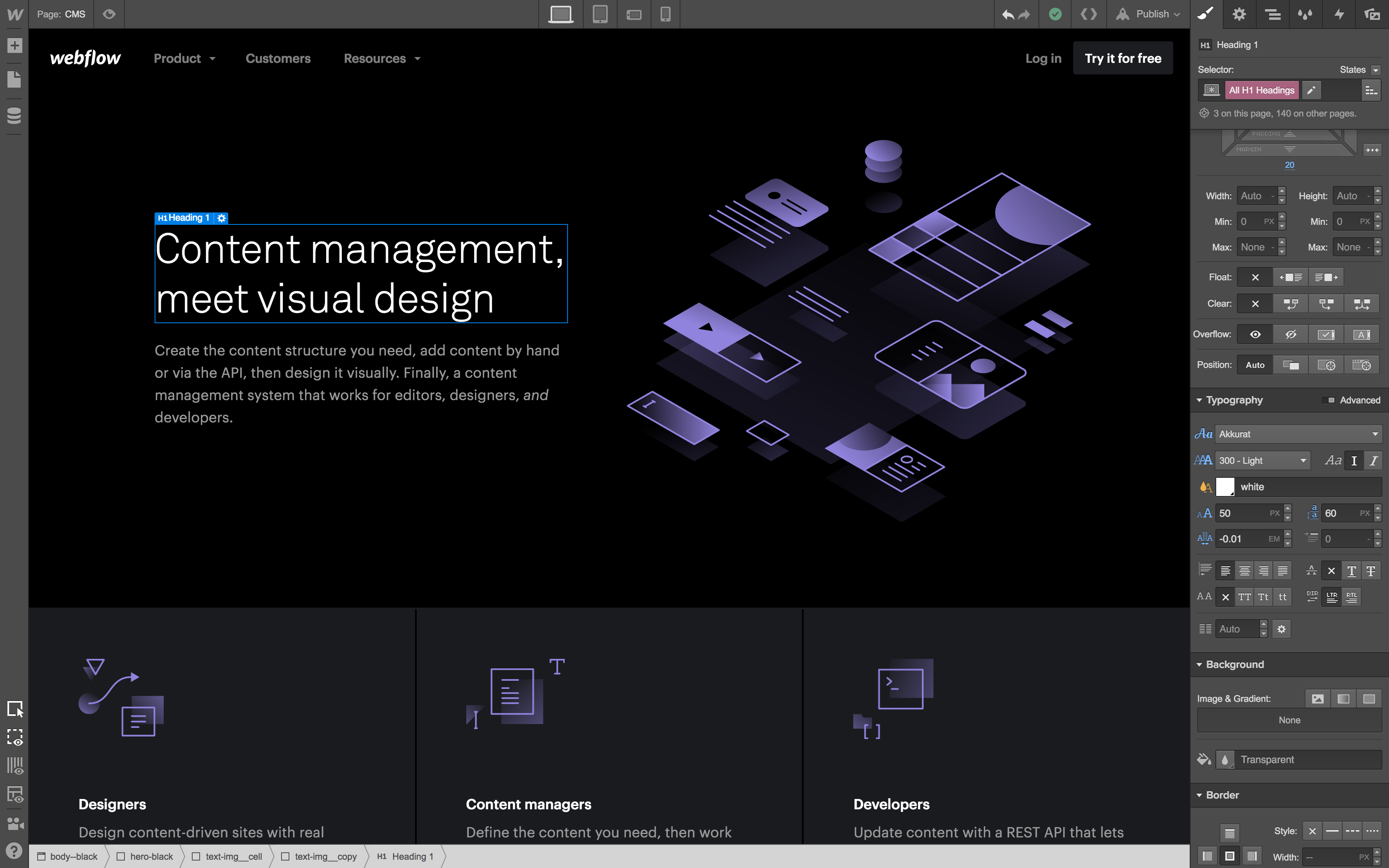 Design Editor Webflow