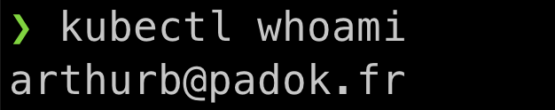 Kublectl whoami