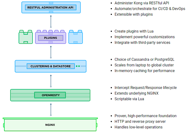 API Gateway kong architecture