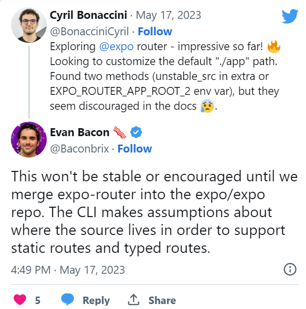 bam react native expo router