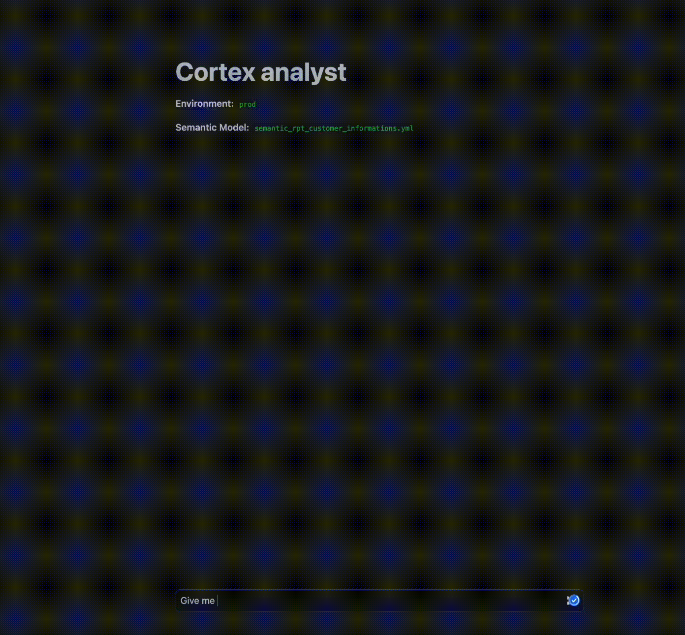 Gif of an interaction with a Cortex Analyst Chatbot