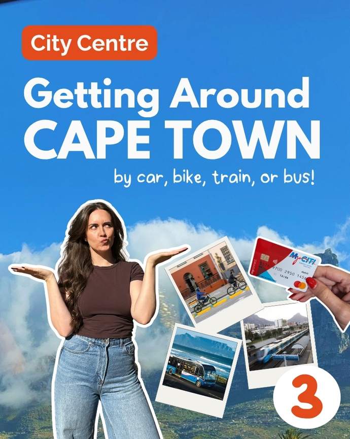 Getting around Cape Town city Centre using car, public transport, bicycle