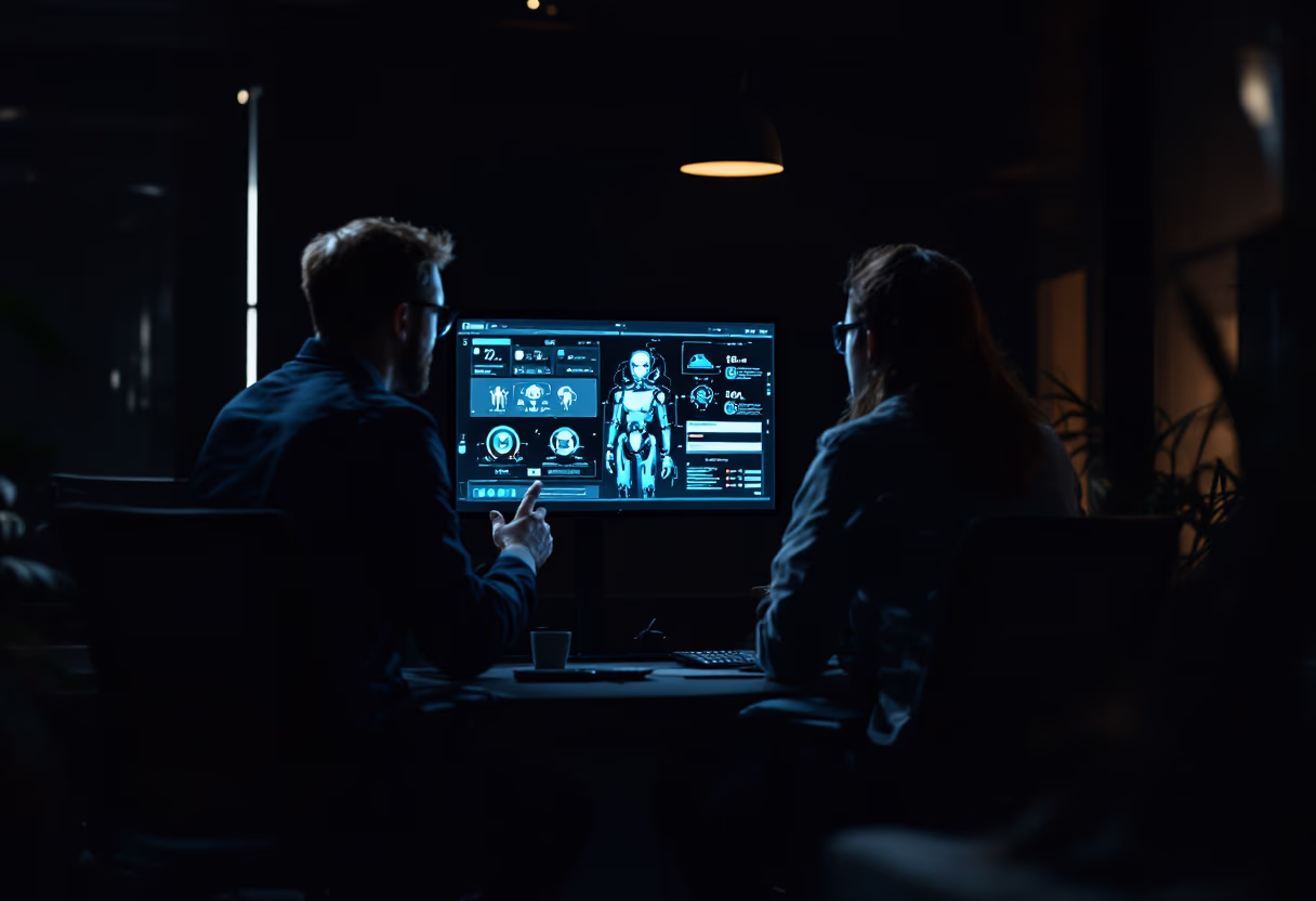 image of team working on a project (for a robotics and automation)