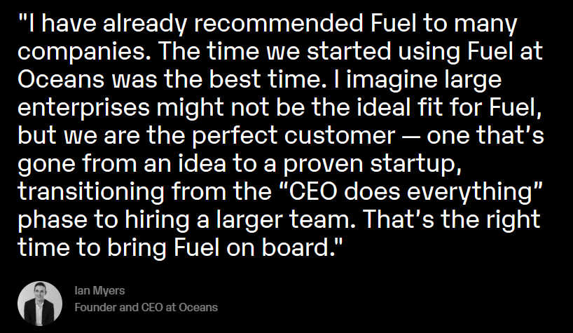 Quote from the Oceans CEO
