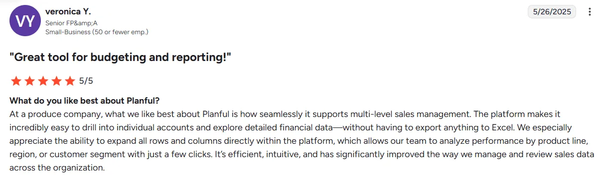 Planful Predict customer reviews