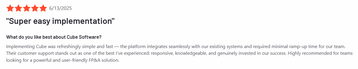 Cube customer reviews