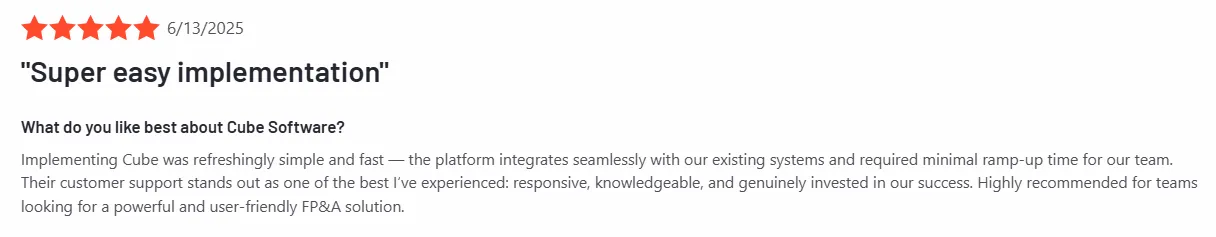 Cube customer reviews