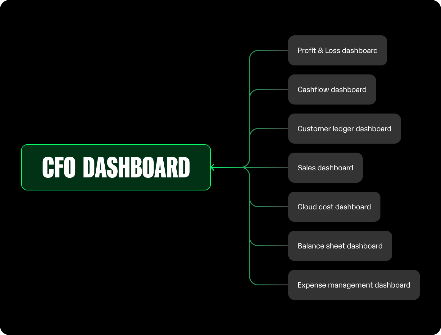 Examples of what a CFO dashboard software should include