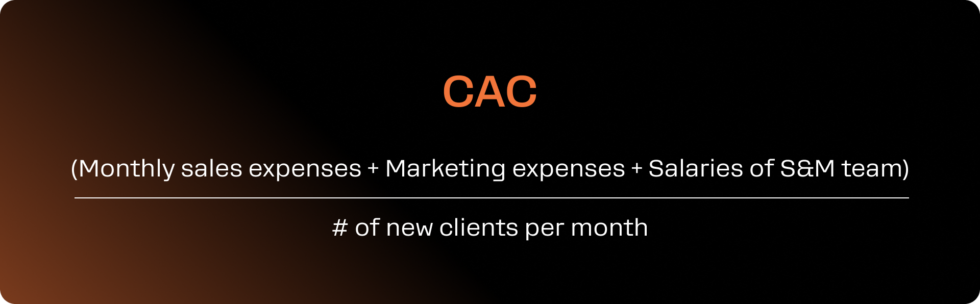 CAC formula