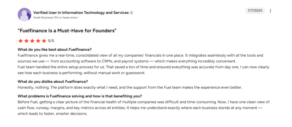 Fuelfinance user review