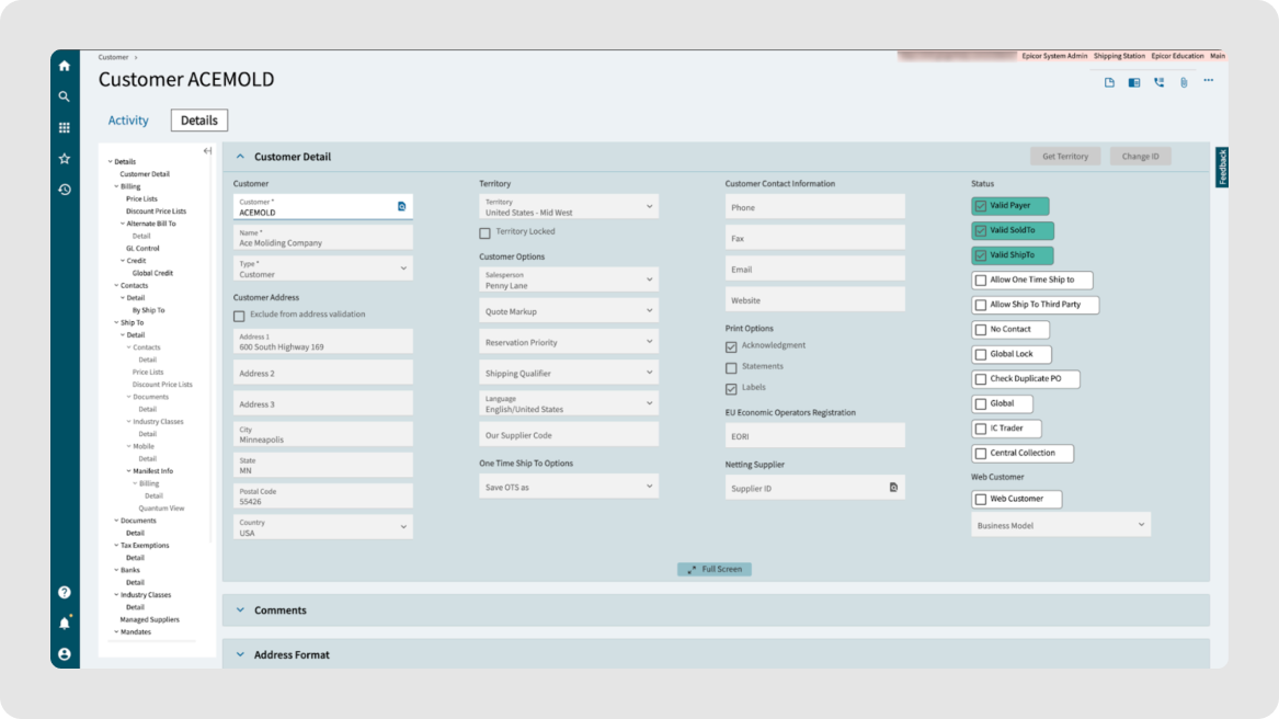Epicor Kinetic screenshot empowering small businesses handle critical operations