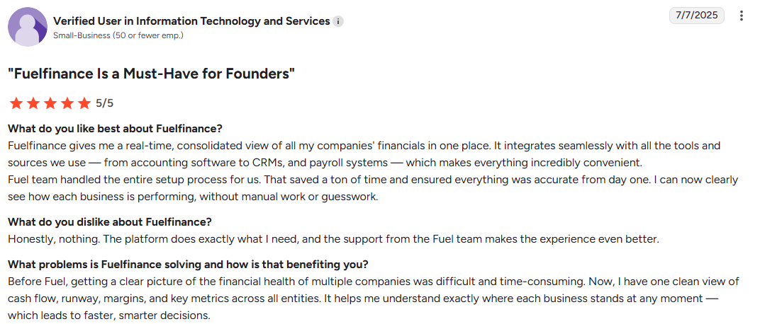 Fuelfinance user review