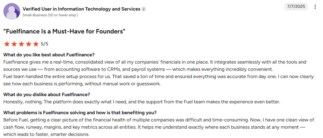 Fuelfinance user review