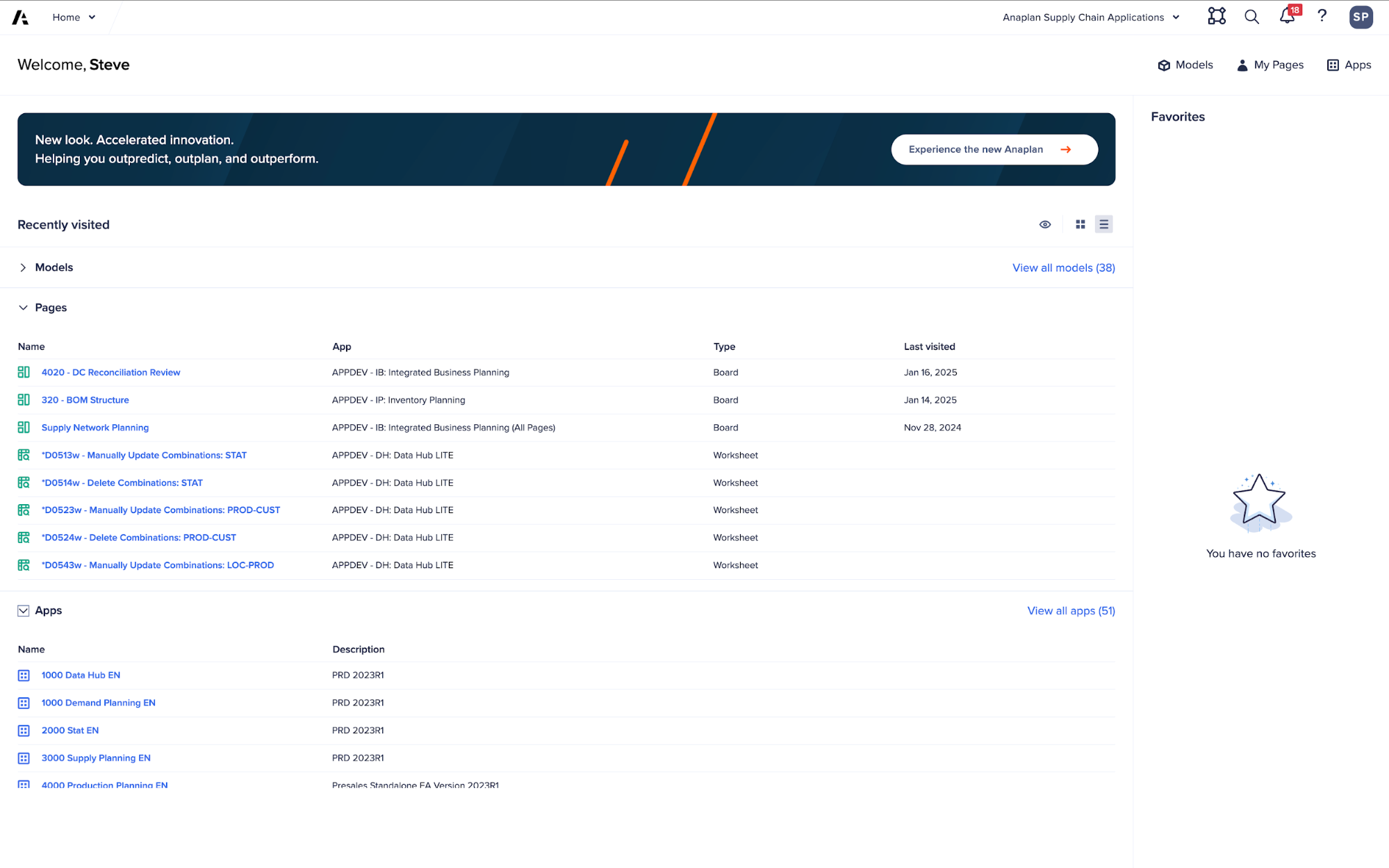 A shot of the Anaplan homepage