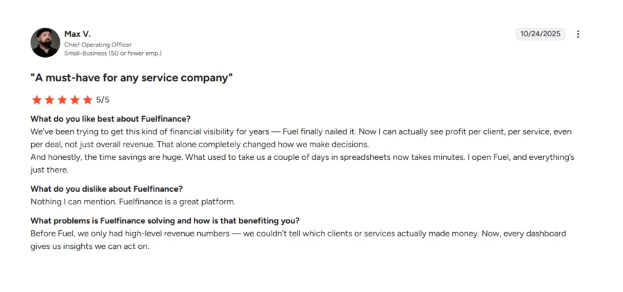 Fuelfinance user review