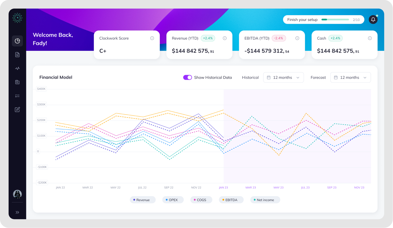 Clockwork - one of AI financial modeling tools