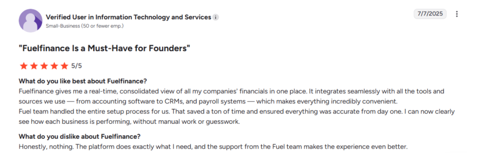 Fuelfinance customer review