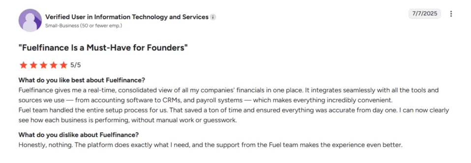 Fuelfinance customer review