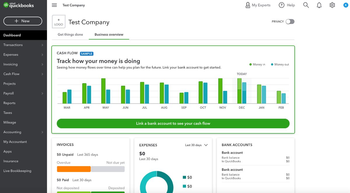 QuickBooks Online enabling businesses to use a comprehensive suite of features in the accounting solution