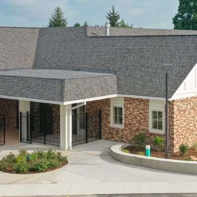 Commercial brick building 