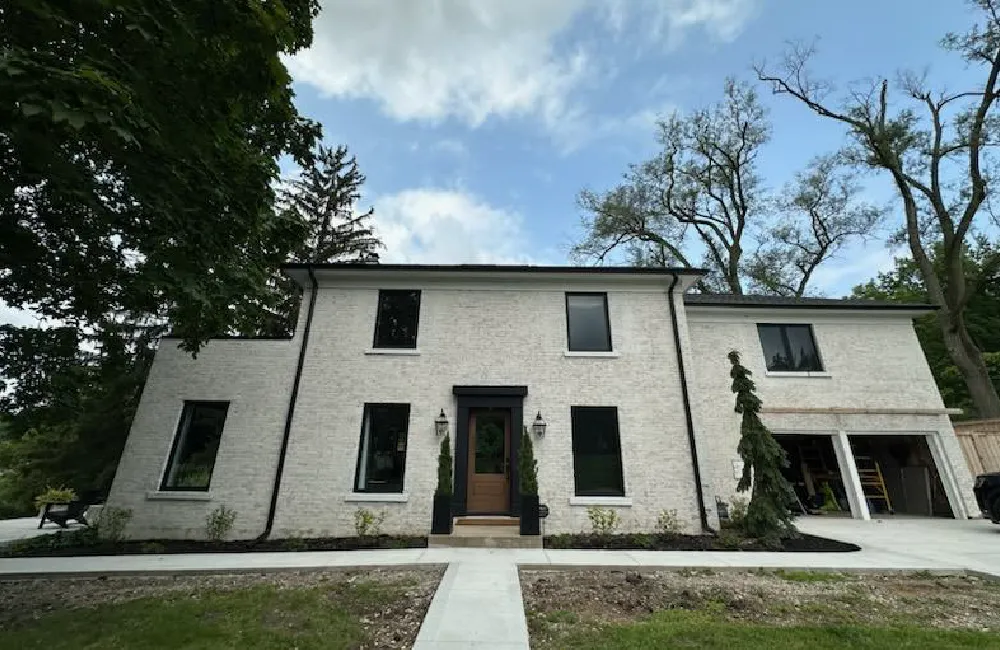 Residential home with lime wash after photo