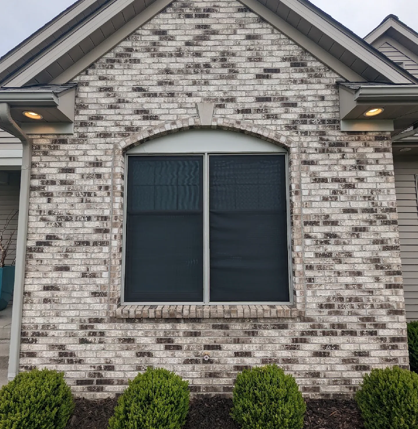 Residential home with masonry staining