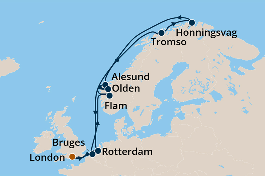 Norway - Cruise Map