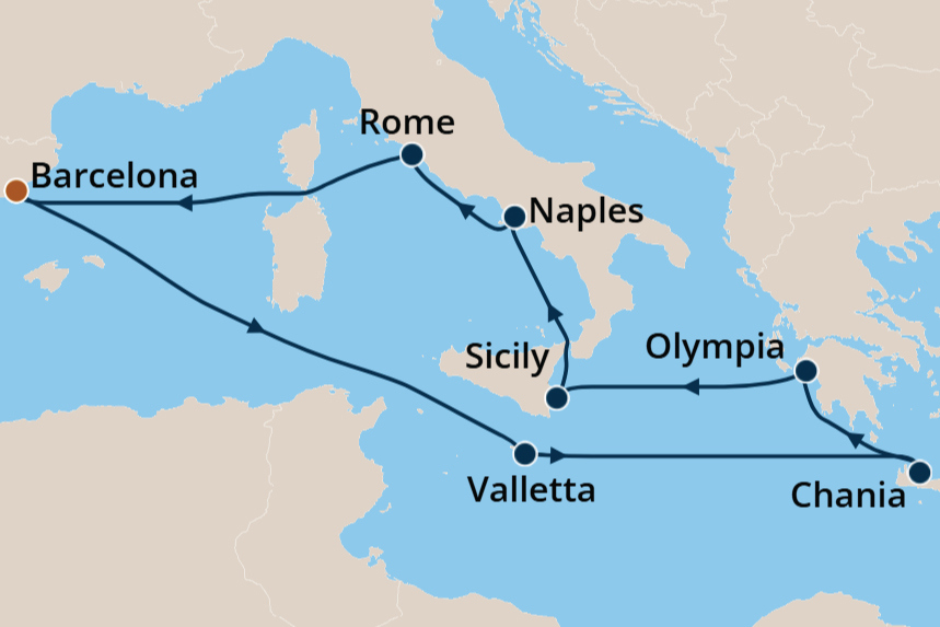 Greek Isles - Cruise Map