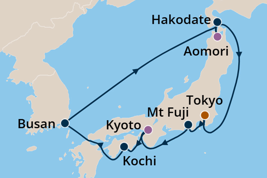 Japan - Cruise Map