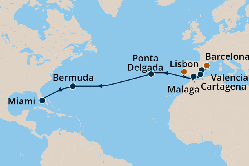 Transatlantic - Cruise Map